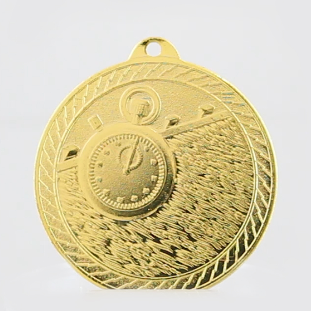 Chevron Swimming Medal 50mm - Gold