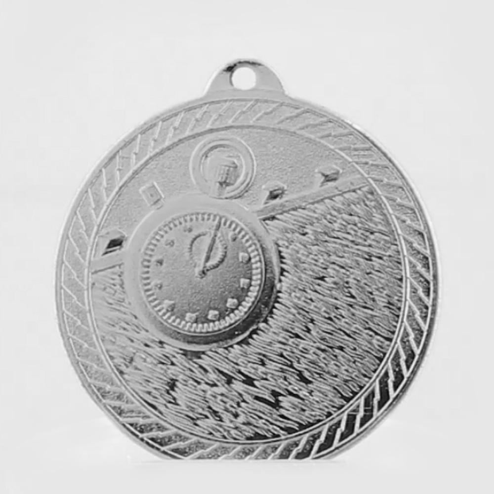Chevron Swimming Medal 50mm - Silver