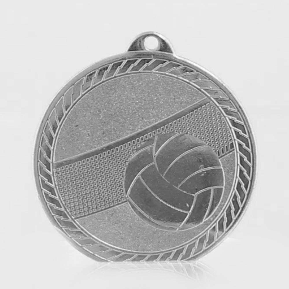 Chevron Volleyball Medal 50mm - Silver