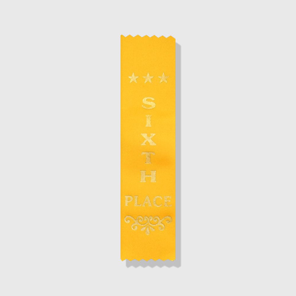 Sixth Place Ribbon (25 Pack)