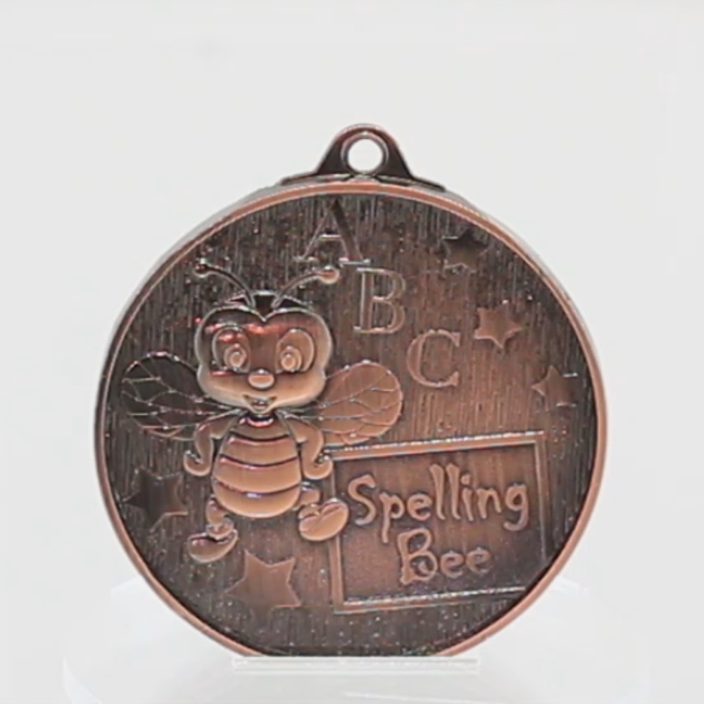 Spelling Bee Medal 52mm Bronze 