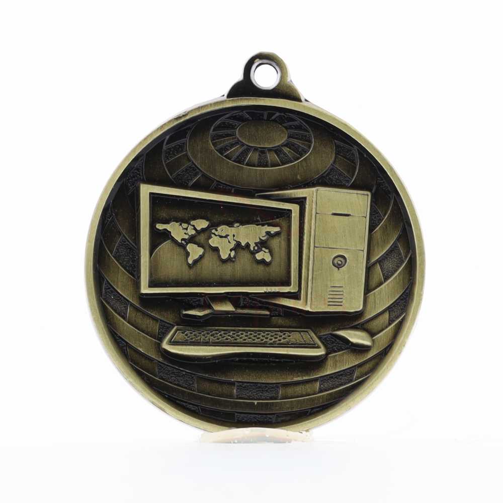 Global Computer Medal 50mm Gold 