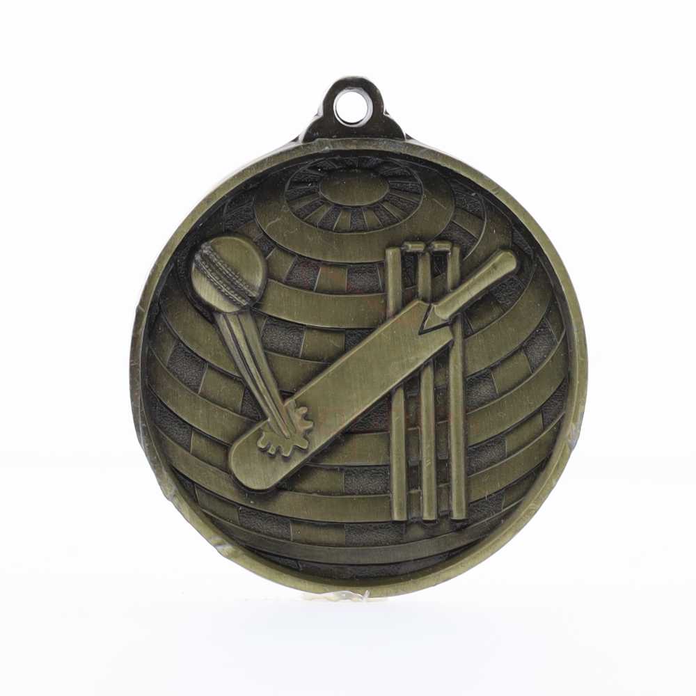 Global Cricket Medal 50mm Gold 