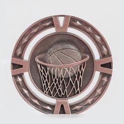 Cutout Basketball Medal 60mm Bronze