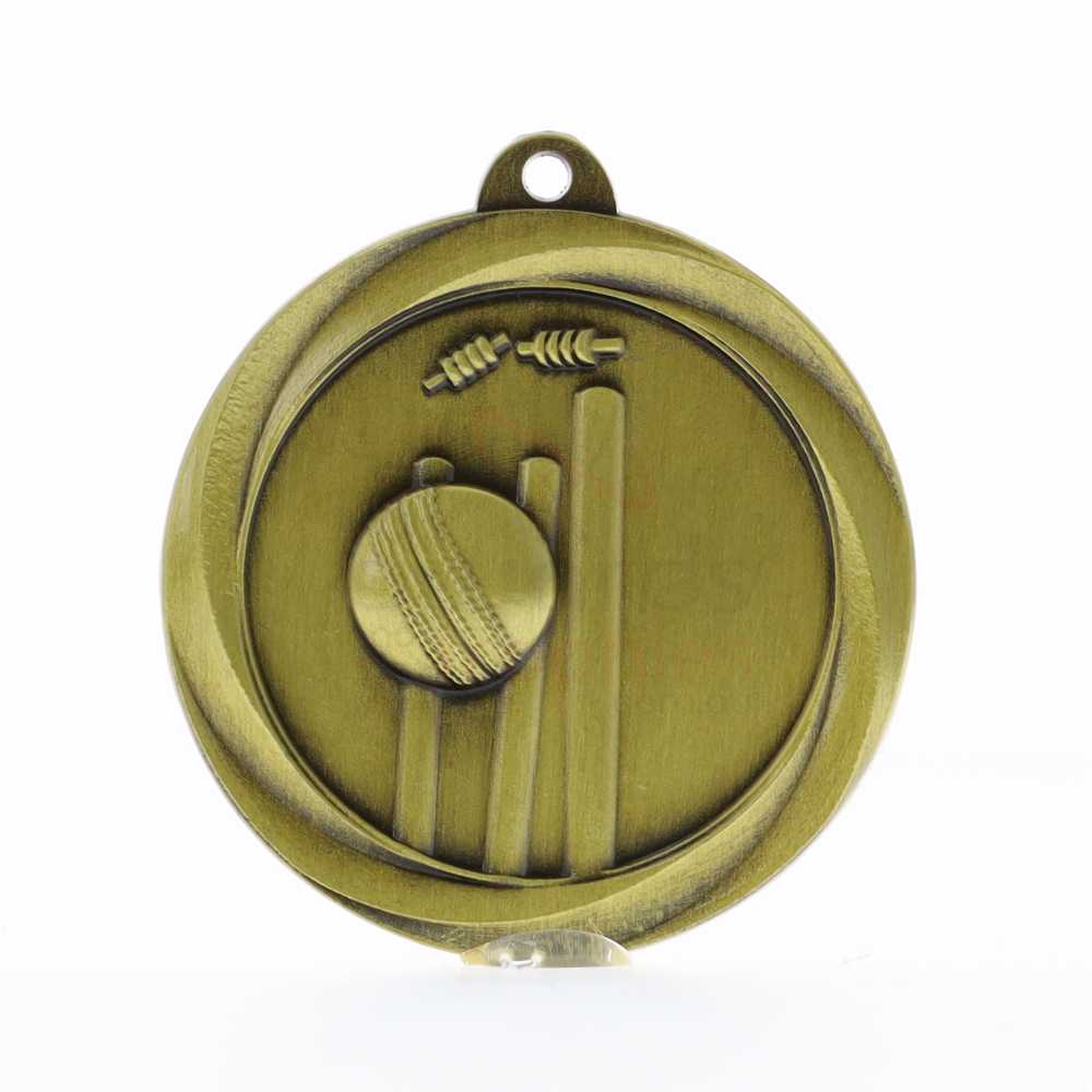 Econo Cricket Medal 50mm Gold