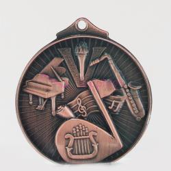 Embossed Music Medal 52mm Bronze