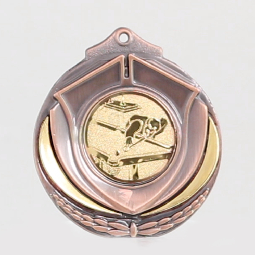 Two Tone Snooker Medal 50mm Bronze