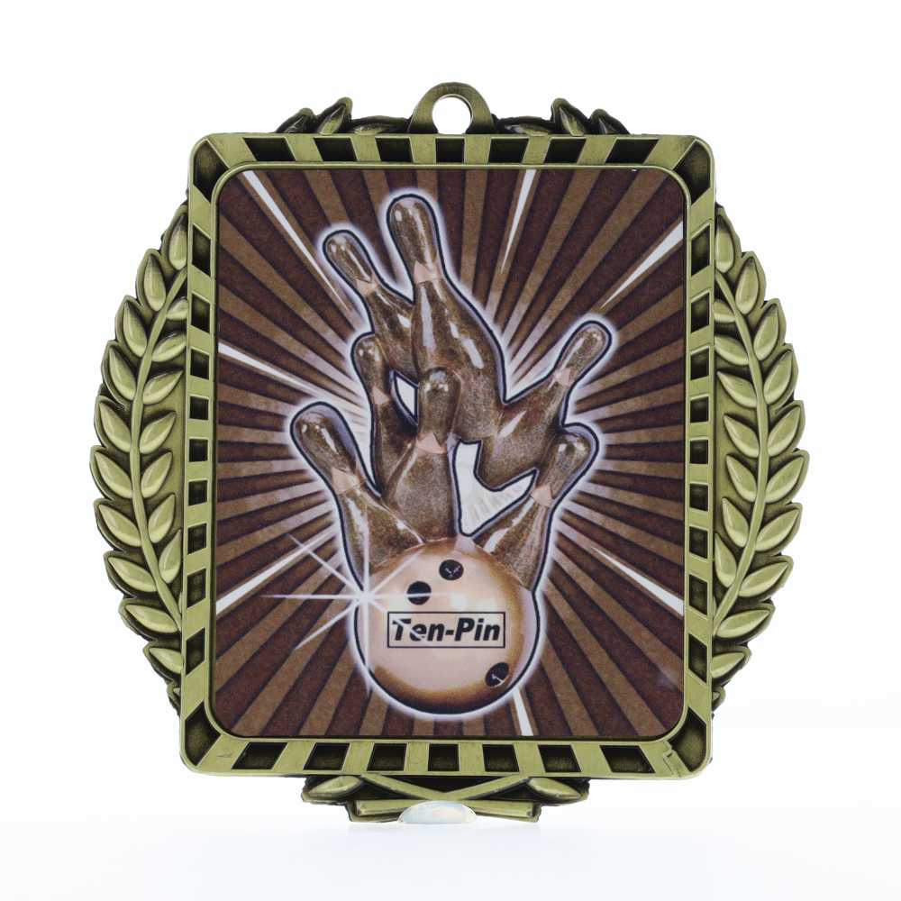Lynx Wreath Tenpin Medal Gold