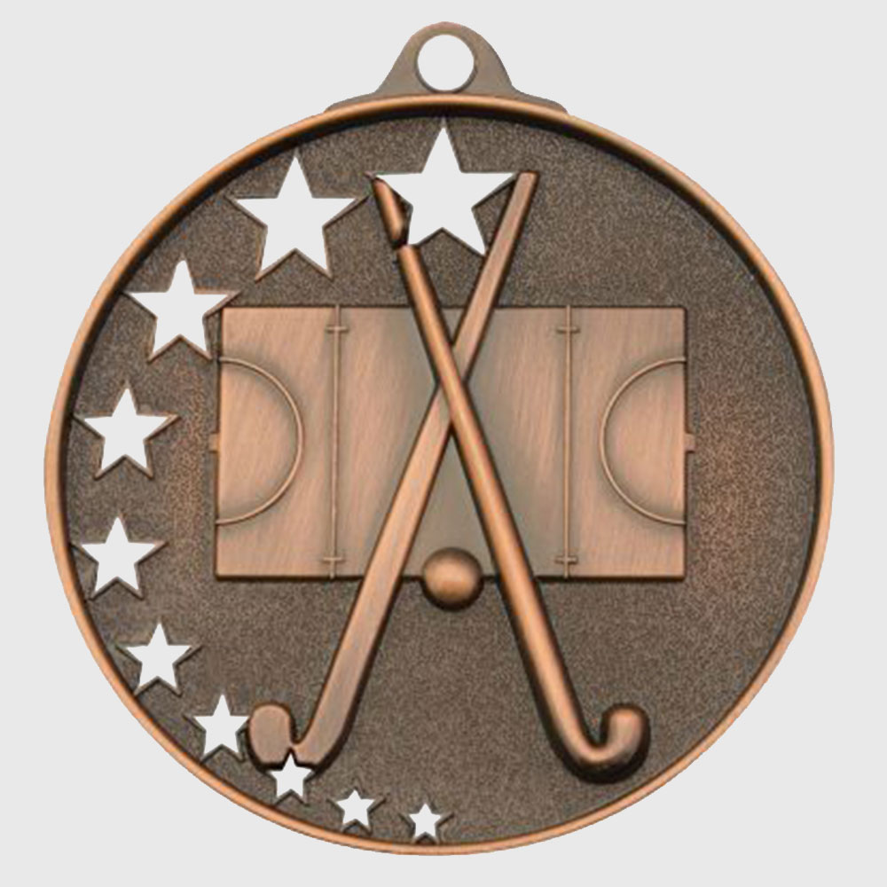Star Hockey Medal 52mm Bronze