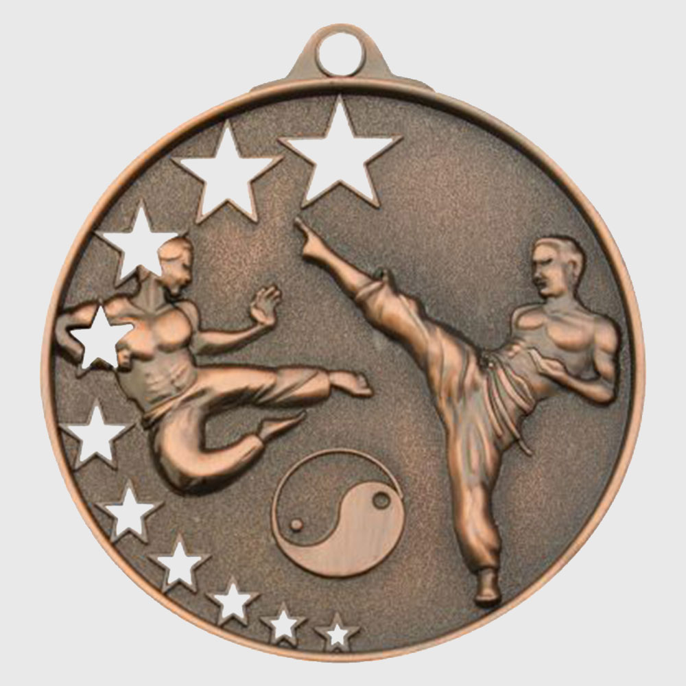 Star Karate Medal 52mm Bronze