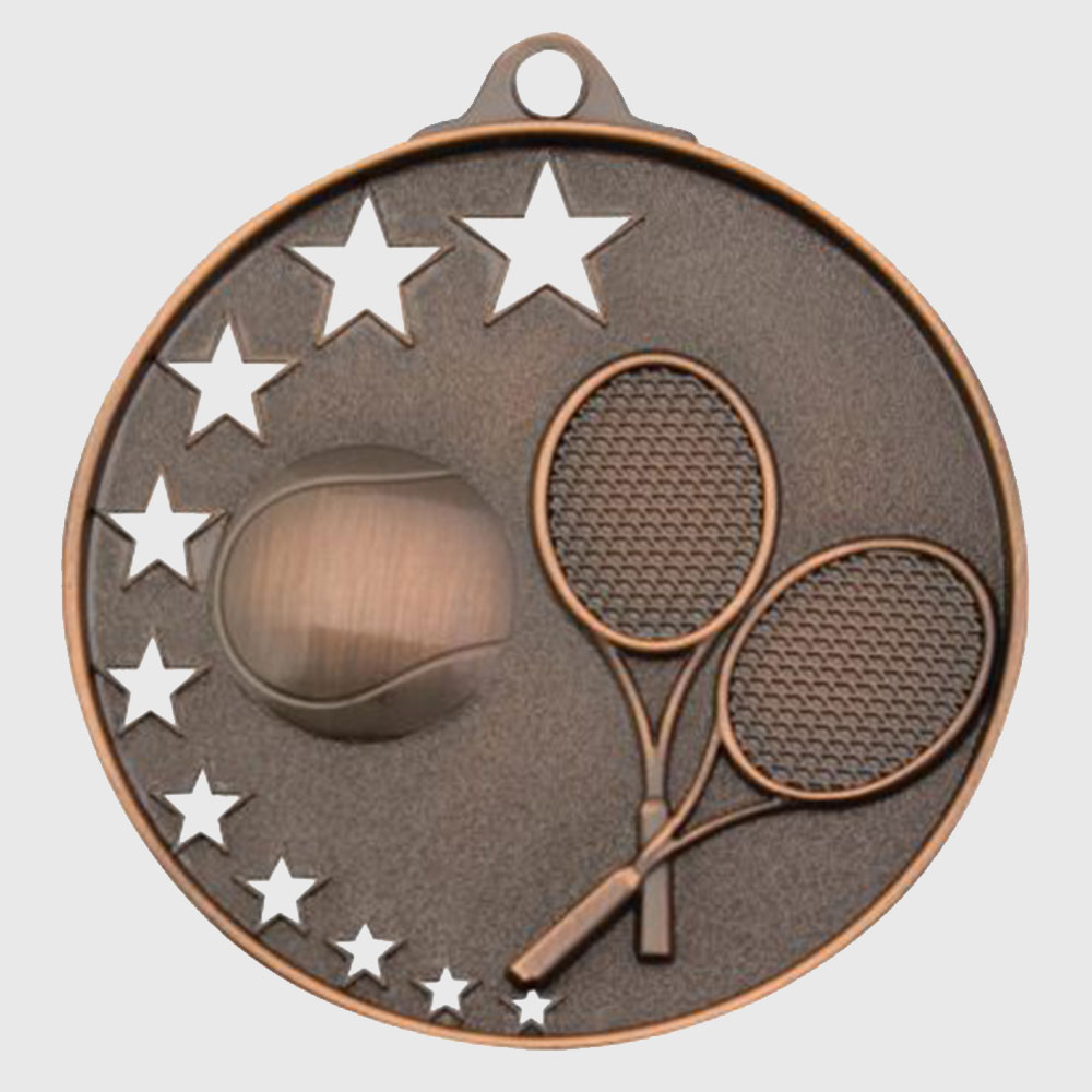 Star Tennis Medal 52mm Bronze