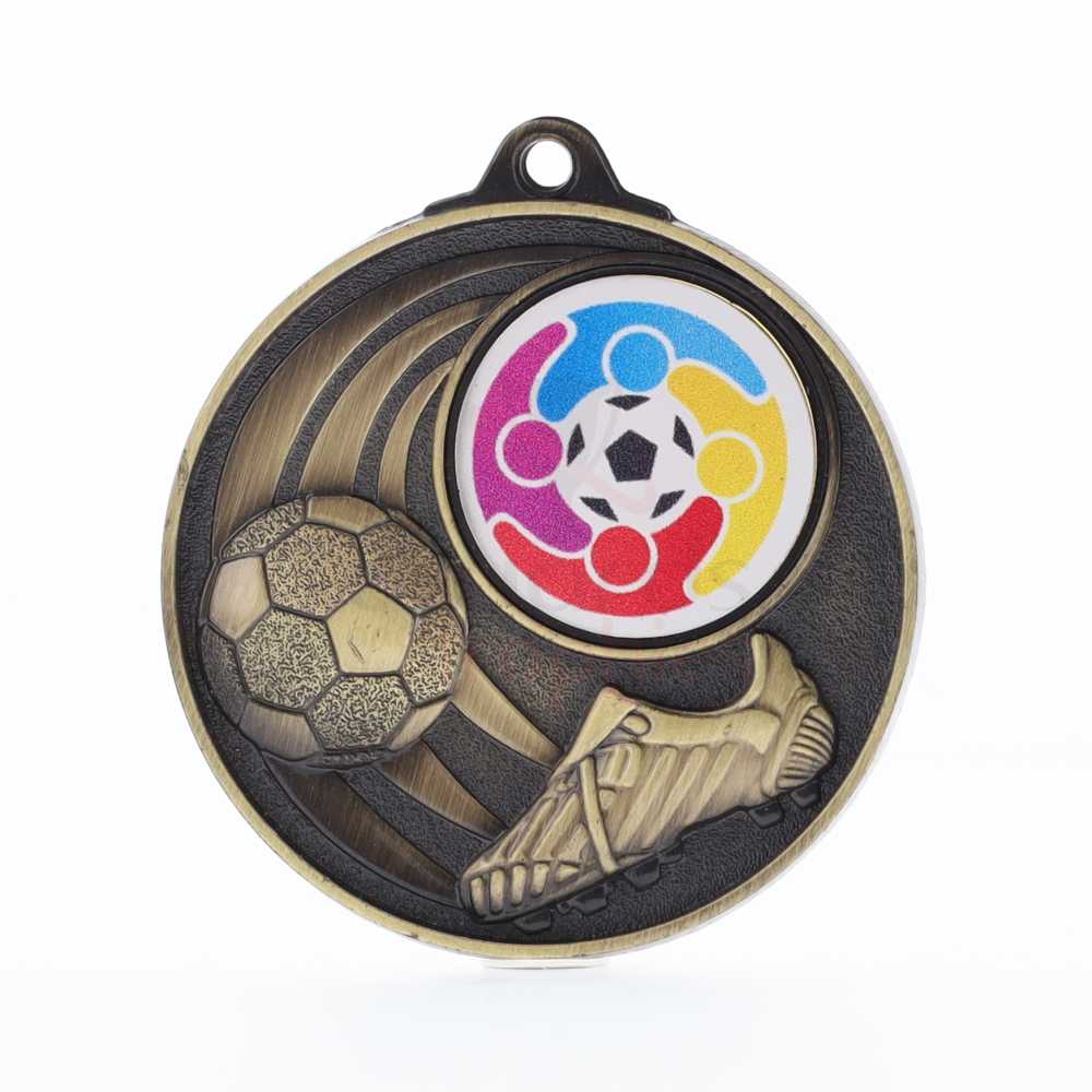 Swish Personalised Soccer Medal 50mm Gold