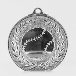 Wreath Baseball Medal 50mm Silver
