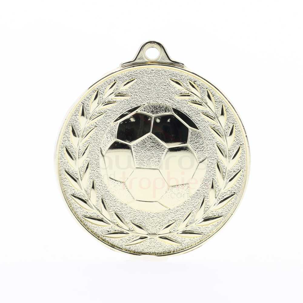 Wreath Soccer Medal 50mm Gold