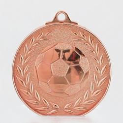Wreath Soccer Medal 50mm Bronze