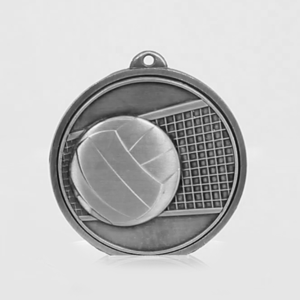 Triumph Volleyball Medal 50mm Silver