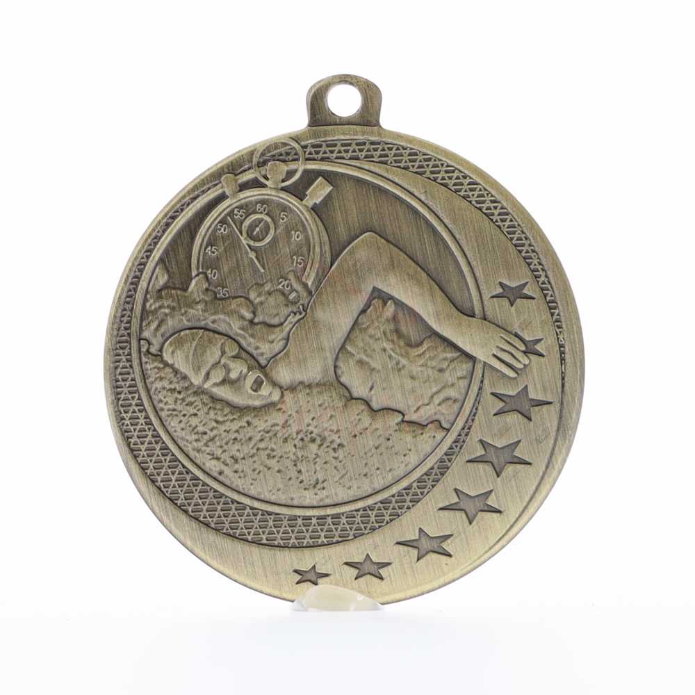 Swimming Wayfare Medal Gold 50mm