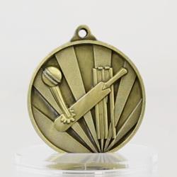 Sunrise Cricket Medal 50mm Gold