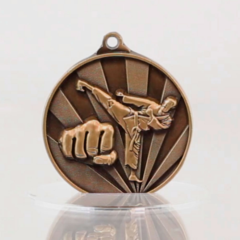 Sunrise Martial Arts Medal 50mm Bronze