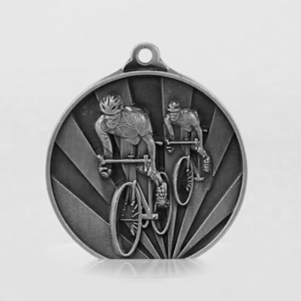 Sunrise Cycling Medal 50mm Silver