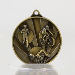Sunrise Triathlon Medal 50mm Gold