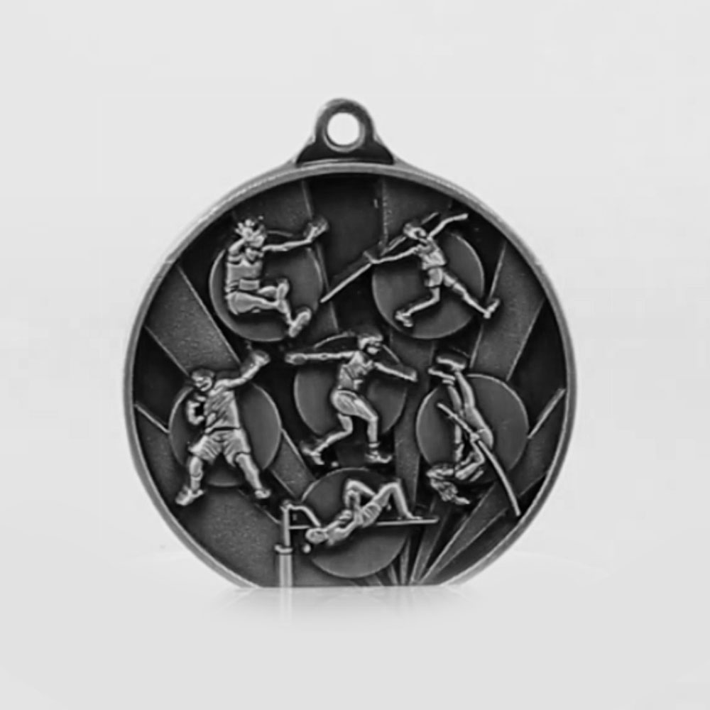 Sunrise Field Athletics Medal 50mm Silver