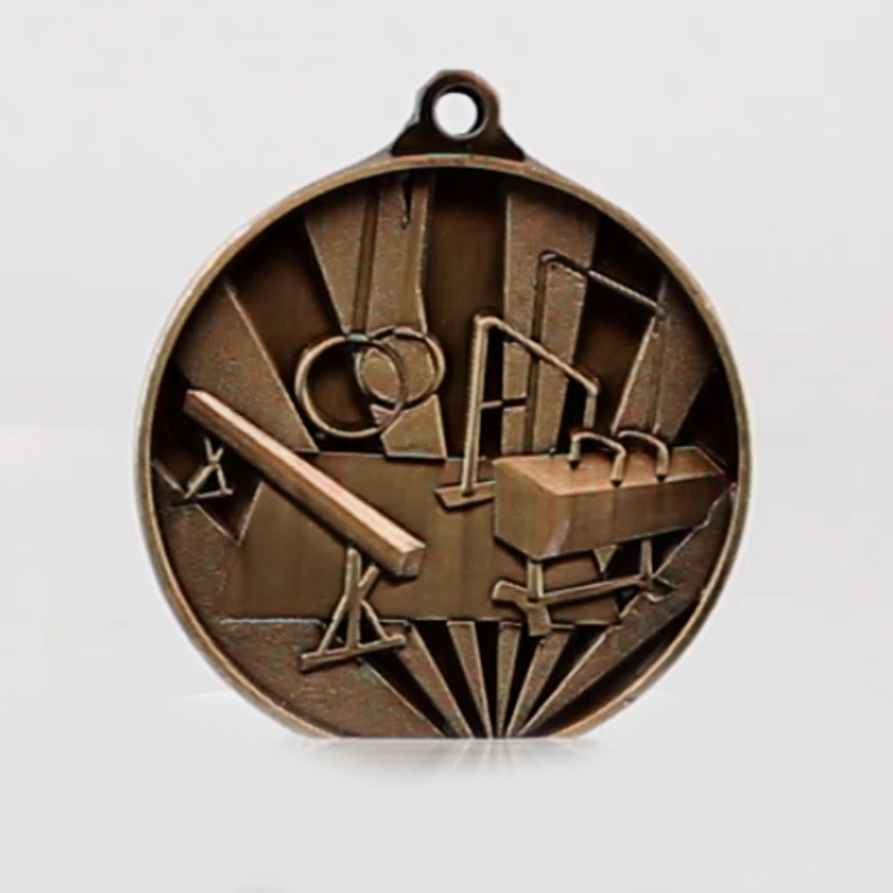 Sunrise Gymnastics Medal 50mm Bronze
