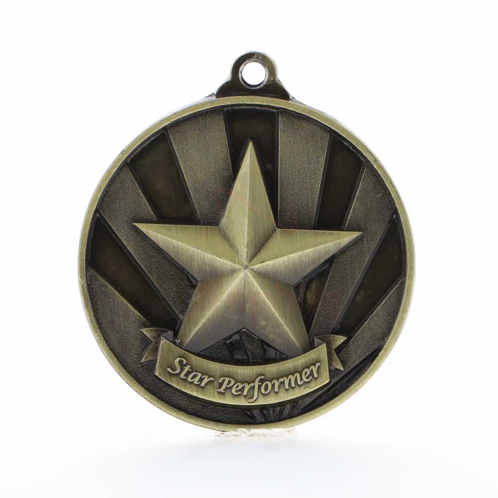 Sunrise Star Performer Medal 50mm Gold