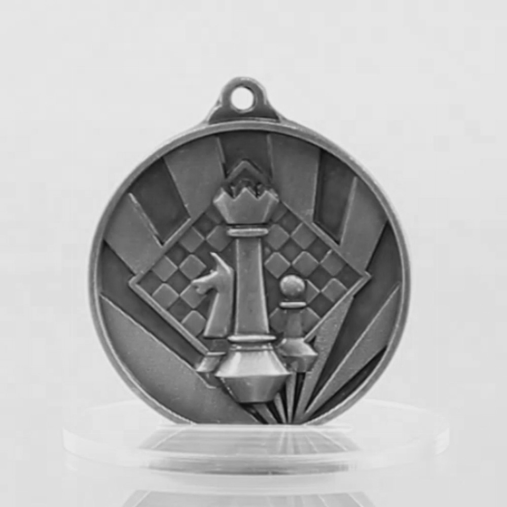 Sunrise Chess Medal 50mm Silver