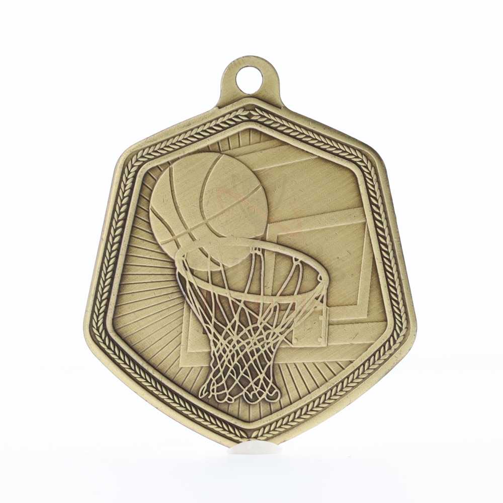 Basketball Falcon Medal Gold 65mm