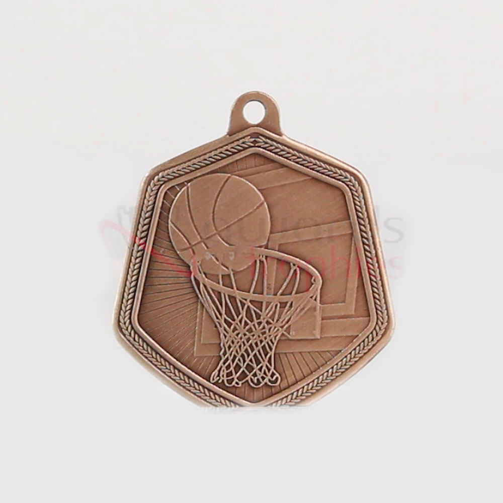 Basketball Falcon Medal Bronze 65mm