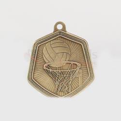 Netball Falcon Medal Gold 65mm