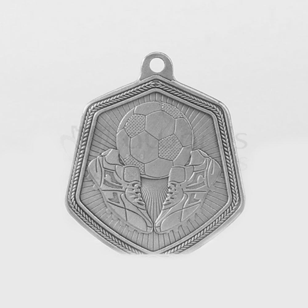 Soccer Falcon Medal Silver 65mm