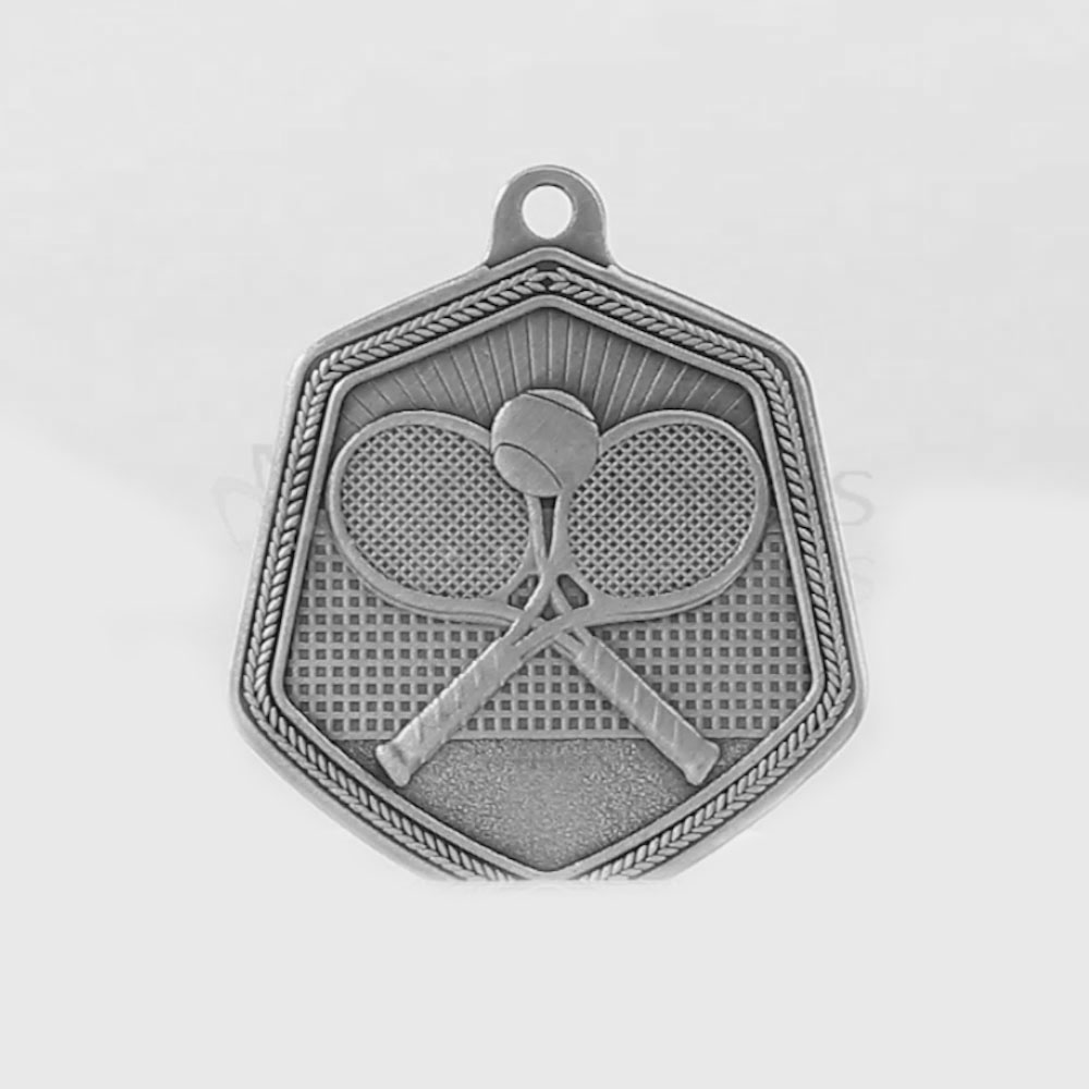 Tennis Falcon Medal Silver 65mm
