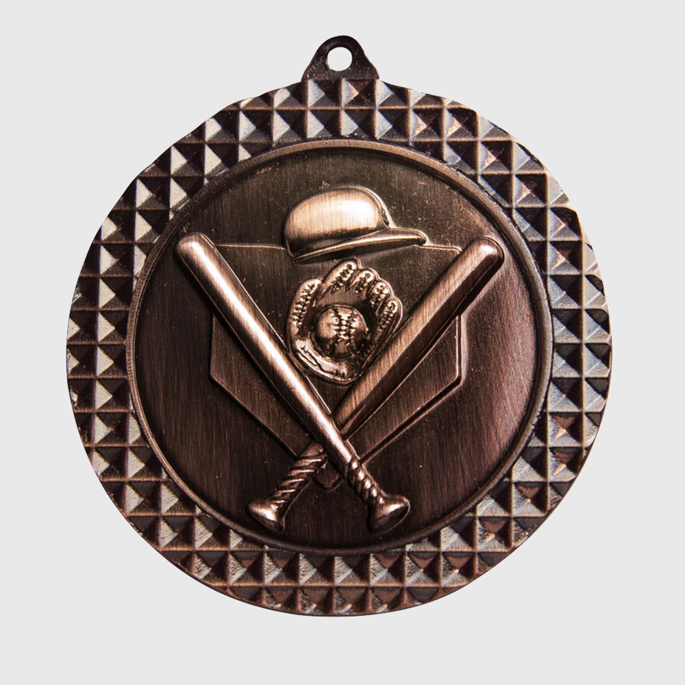 Baseball Facet Medal Bronze 70mm