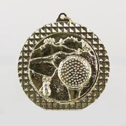 Golf Facet Medal Gold 70mm