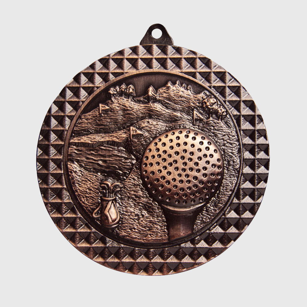 Golf Facet Medal Bronze 70mm