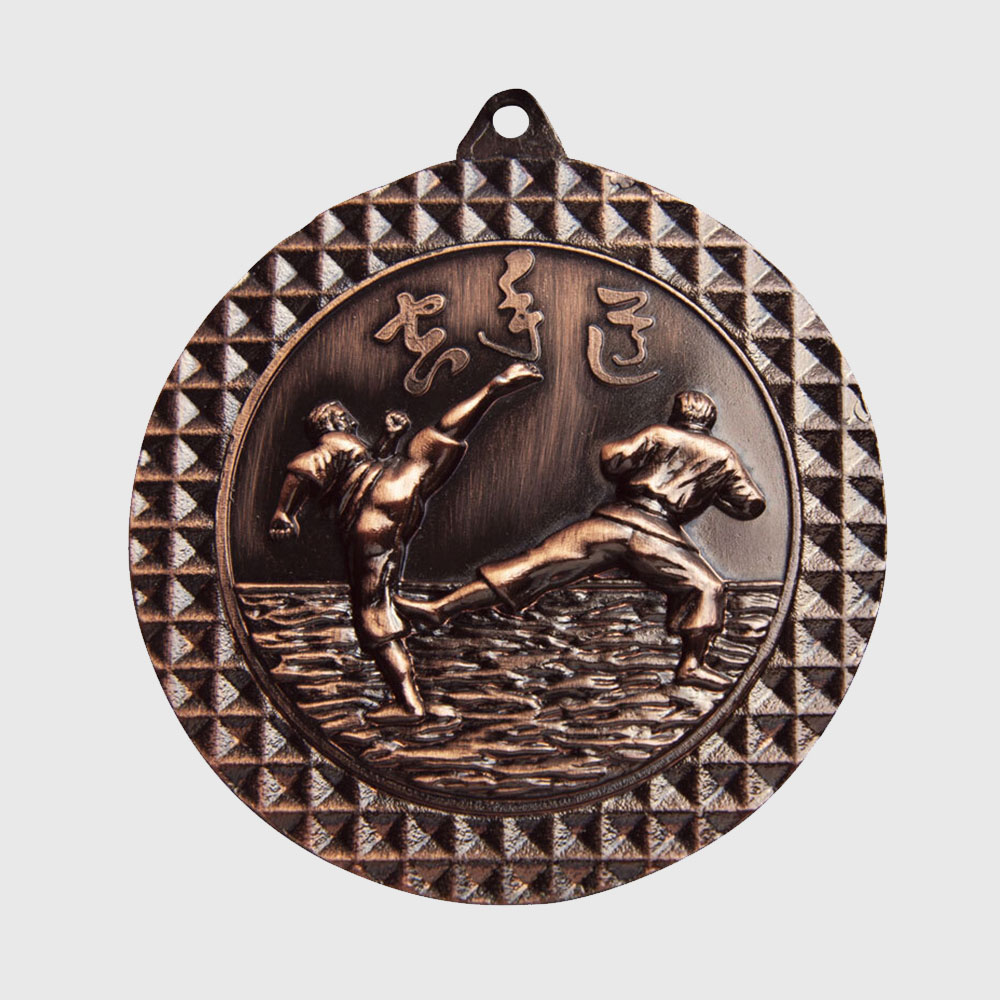 Martial Arts Facet Medal Bronze 70mm