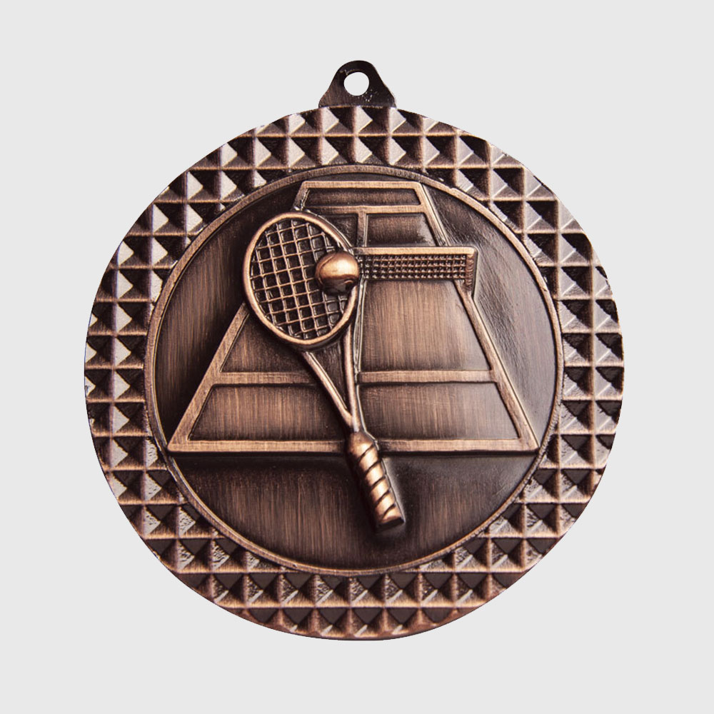 Tennis Facet Medal Bronze 70mm