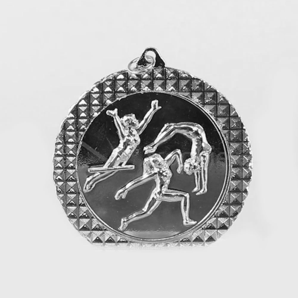 Gymnastics Female Facet Medal Silver 70mm