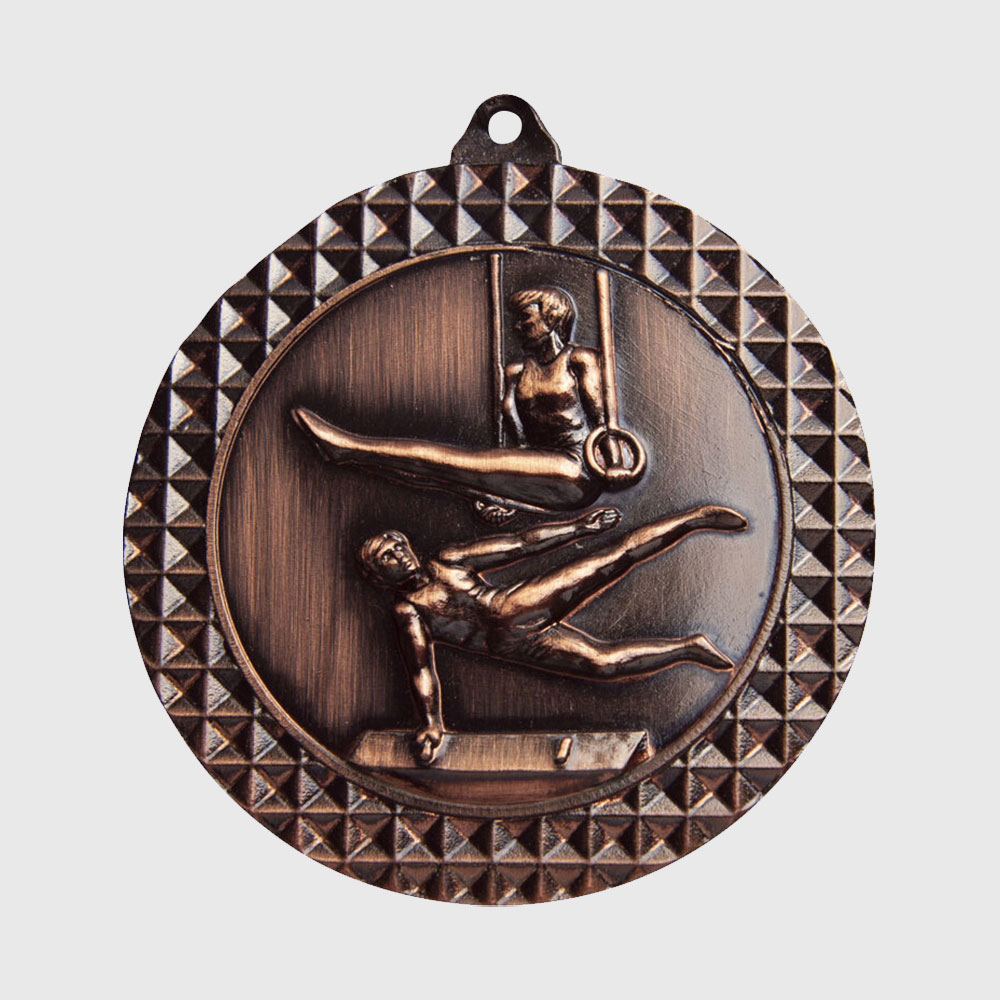 Gymnastics Male Facet Medal Bronze 70mm
