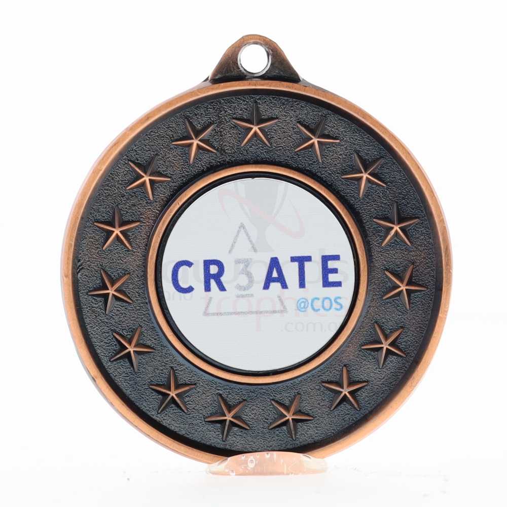 Personalised Starry Medal Bronze 50mm