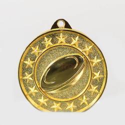 Rugby Starry Medal Gold 50mm