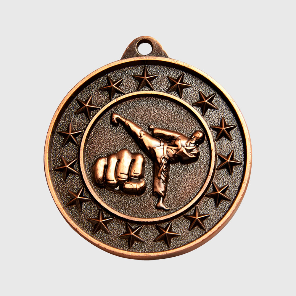 Martial Arts Starry Medal Bronze 50mm
