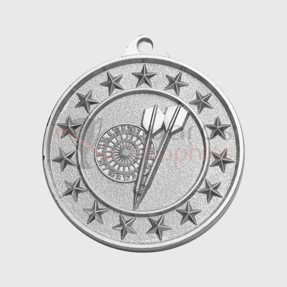 Darts Starry Medal Silver 50mm