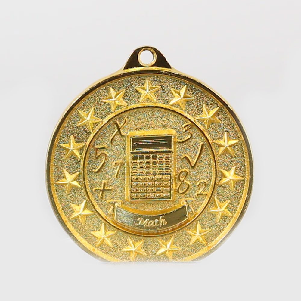 Maths Starry Medal Gold 50mm