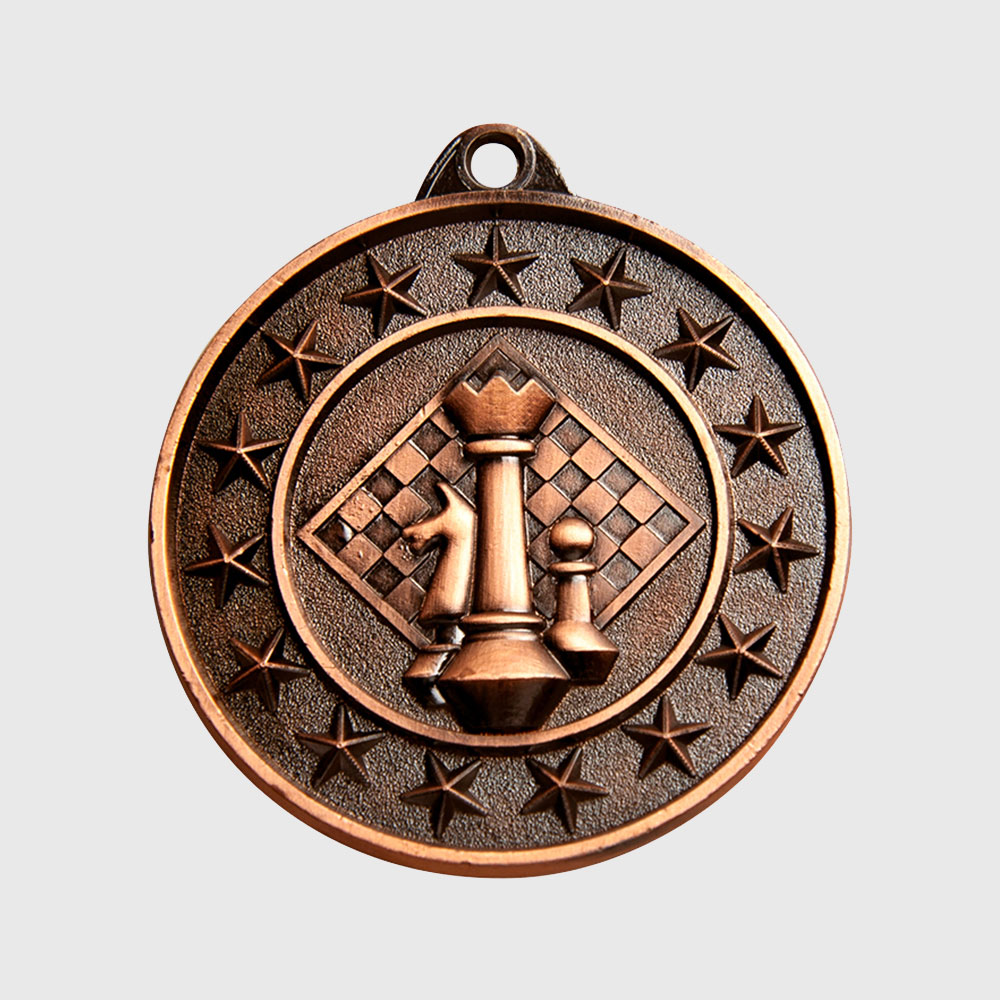 Chess Starry Medal Bronze 50mm