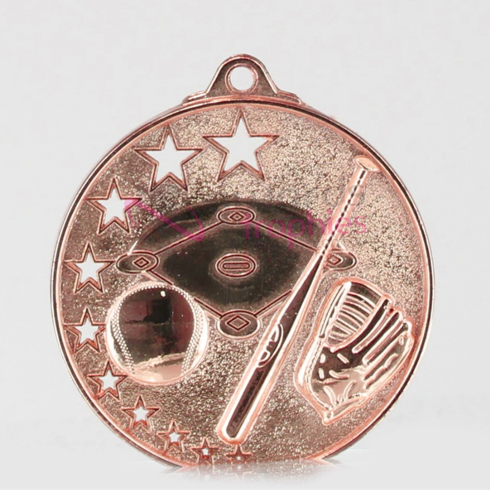 Star Baseball Medal 52mm Bronze