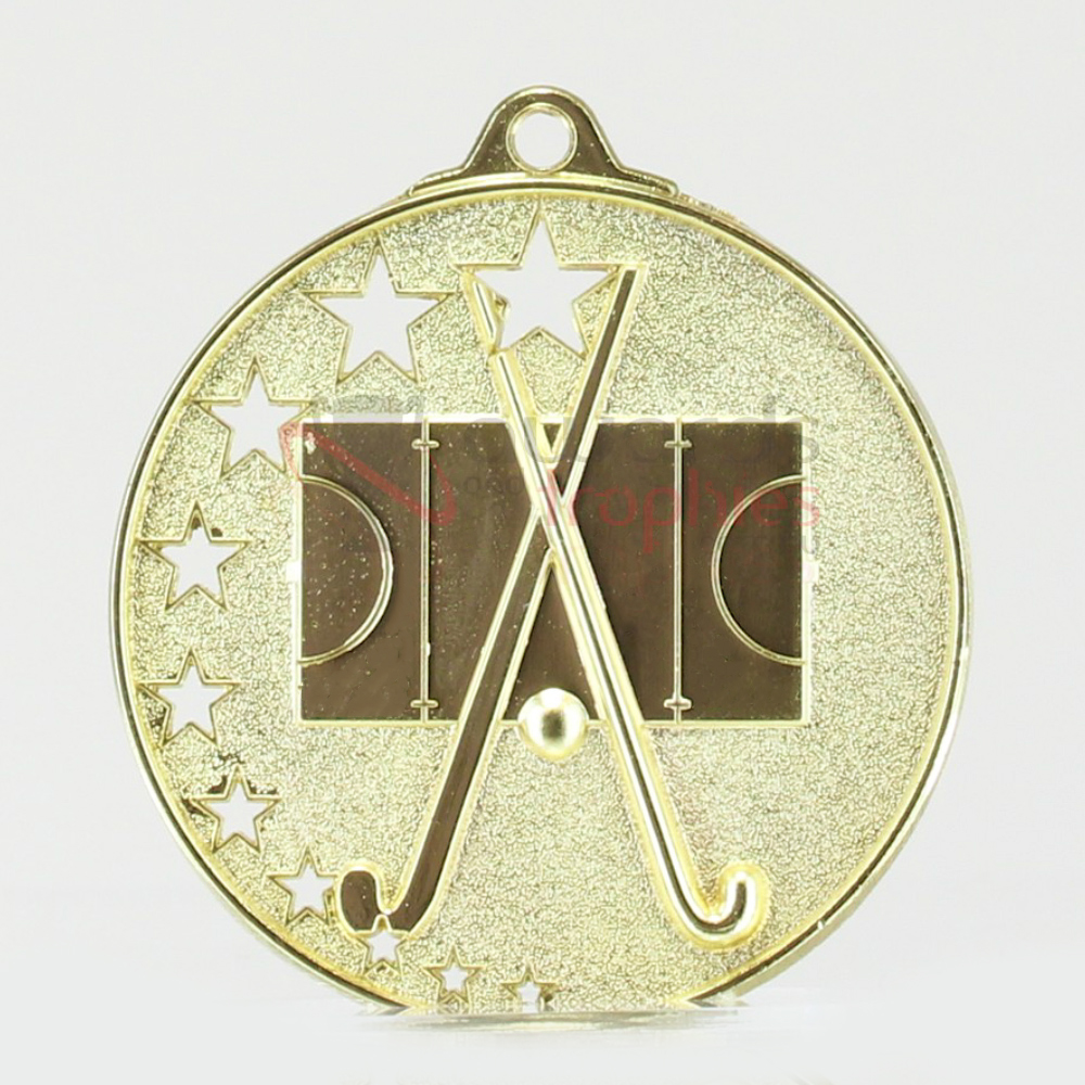 Star Hockey Medal 52mm Gold