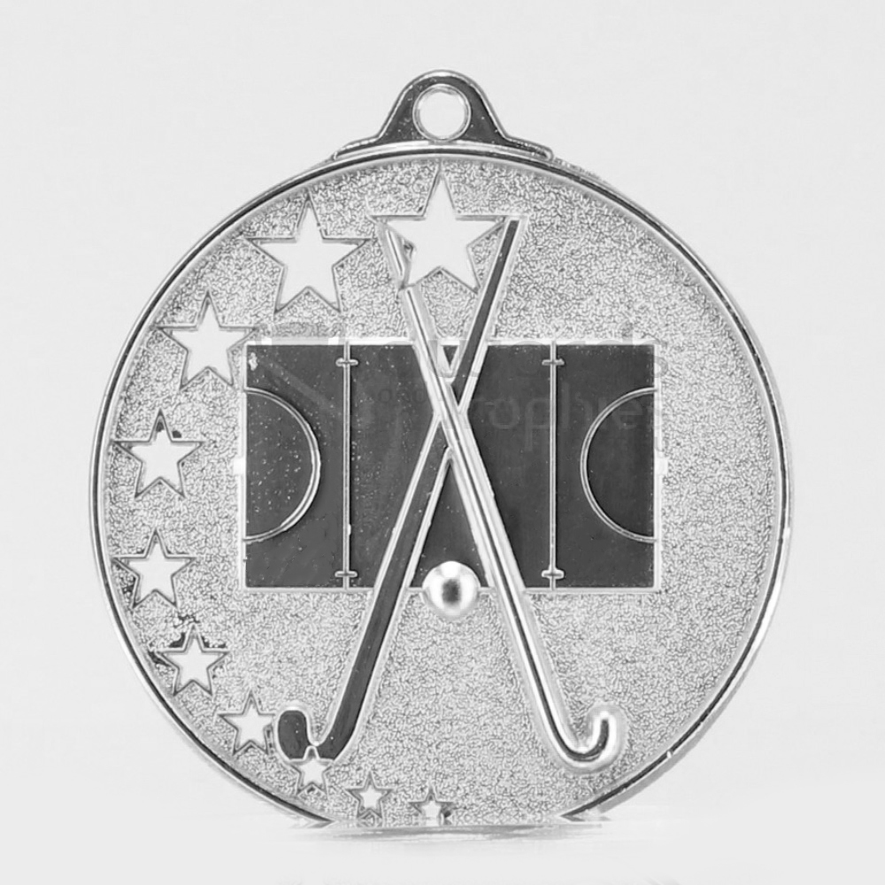 Star Hockey Medal 52mm Silver